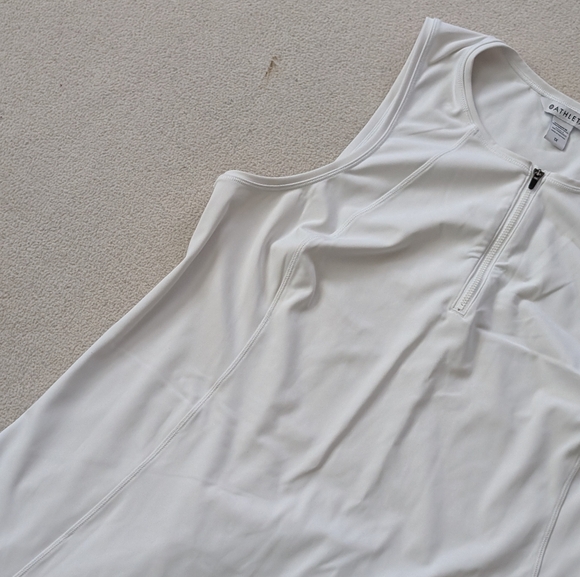 Athleta Ace Tennis/Golf Dress Workout Zip Front White Ball Pocket Size 1X - Picture 4 of 15